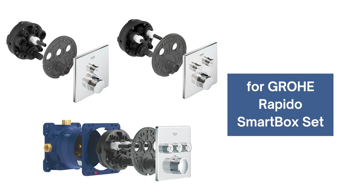 Barras de extensión para GROHE Smart Control, longitud 100 mm, para Rapido SmartBox Set Piezas duraderas se cortan a la longitud deseada