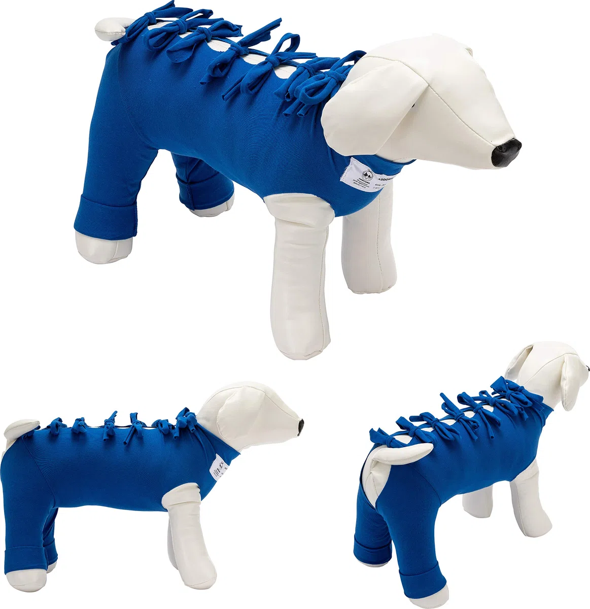 Traje postoperatorio para Perros y Gatos, Protege heridas y Vendajes, Garantiza higiene, Limpieza y Libertad de Movimiento. Modelo 021 - Abdomen, tórax y Miembros posteriores (XL)