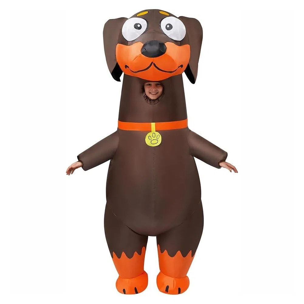 Disfraz Inflable De Perro Salchicha para Adulto, De Cuerpo Completo, para Fiesta Temática De Cosplay De Animales.
