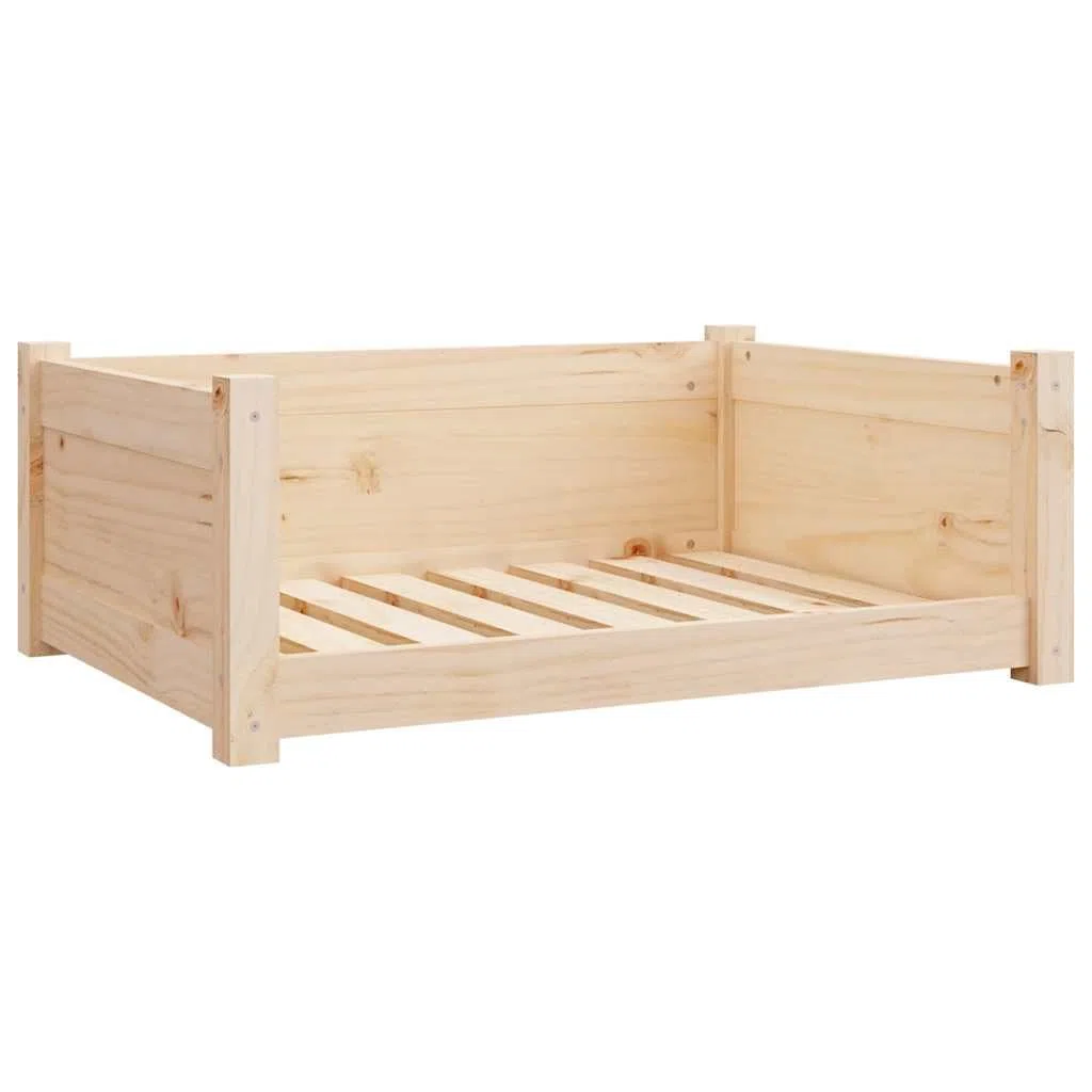 vidaXL Cama para Perros Madera Maciza de Pino 75,5x55,5x28 cm Mascotas Gatos