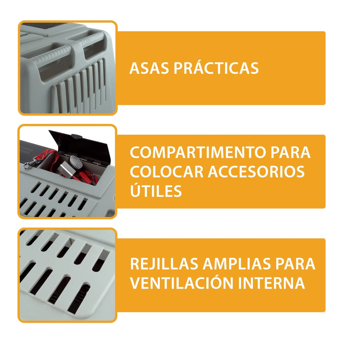 Ferplast Transportín Perro Coche Atlas Car Scenic 100, Extra Visibilidad, Puerta Corredera Doble Cerradura de Seguridad, Alfombrilla de Drenaje incluida L 100 x W 60 x H 66 cm. MAX 40 Kg.